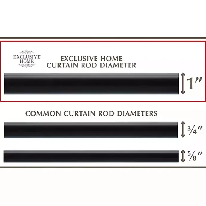 Kirklands Home Matte Duke Curtain Rod, 120 in. Black