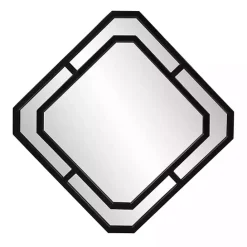 Discount Kirklands Home Matte Black Geometric Square Wall Mirror