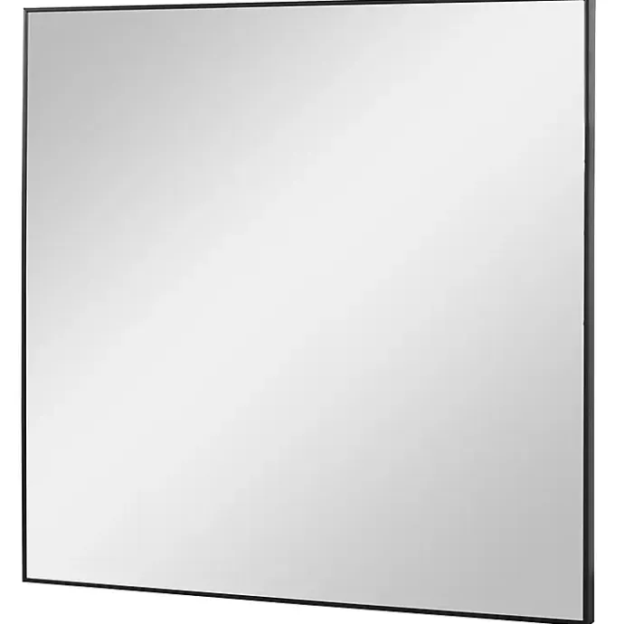 Sale Kirklands Home Matte Metal Square Framed Mirror Black