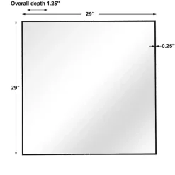 Sale Kirklands Home Matte Metal Square Framed Mirror Black