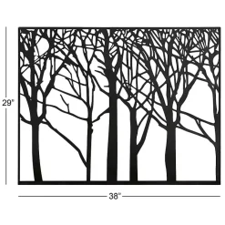 Hot Kirklands Home Matte Metal Tree Frame Wall Plaque Black