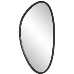 Online Kirklands Home Matte Black Modern Asymmetrical Wall Mirror