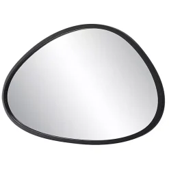 Online Kirklands Home Matte Black Modern Asymmetrical Wall Mirror