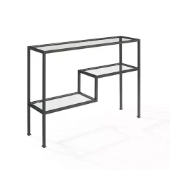 New Kirklands Home Matte Multi Level Console Table Black