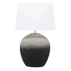 Kirklands Home Matte Black Ombre Textured Table Lamp, 23 in. White