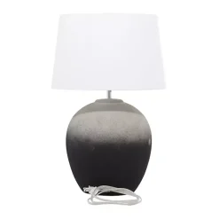 Kirklands Home Matte Black Ombre Textured Table Lamp, 23 in. White