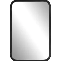 Online Kirklands Home Matte Black Rectangular Wall Mirror