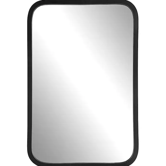 Online Kirklands Home Matte Black Rectangular Wall Mirror