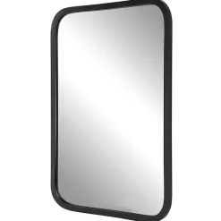 Online Kirklands Home Matte Black Rectangular Wall Mirror