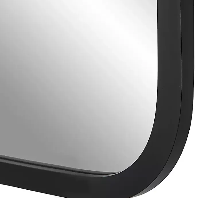 Online Kirklands Home Matte Black Rectangular Wall Mirror