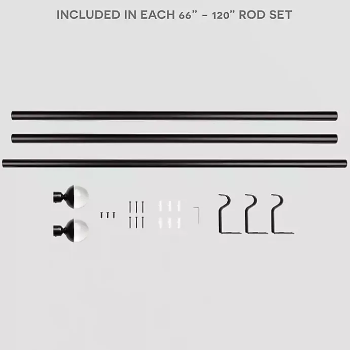 Best Kirklands Home Matte Bronze Eleanor Curtain Rod Set, 120 in.