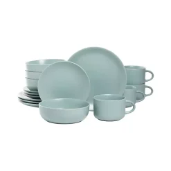 Outlet Kirklands Home Matte Mineral Kera 16-pc. Dinnerware Set Blue
