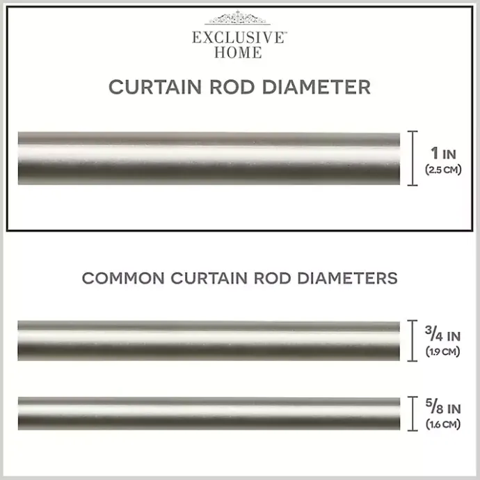 Hot Kirklands Home Matte Nickel Stacked Cylinder Curtain Rod, 120 in.