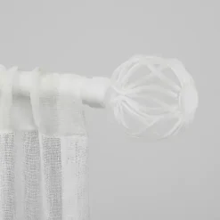 Online Kirklands Home Matte White Open Sphere Curtain Rod, 120 in.