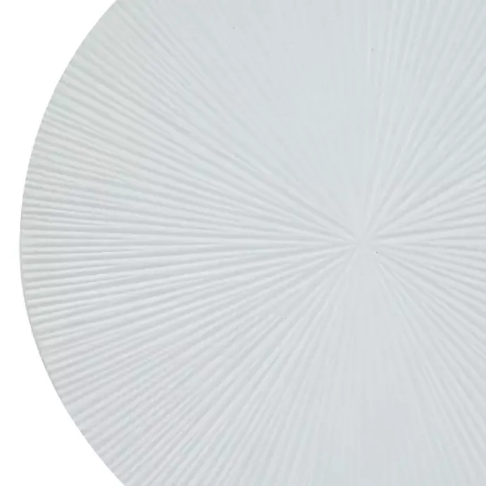 Hot Kirklands Home Matte Ribbed Sunburst Wall Plates, Set of 3 White