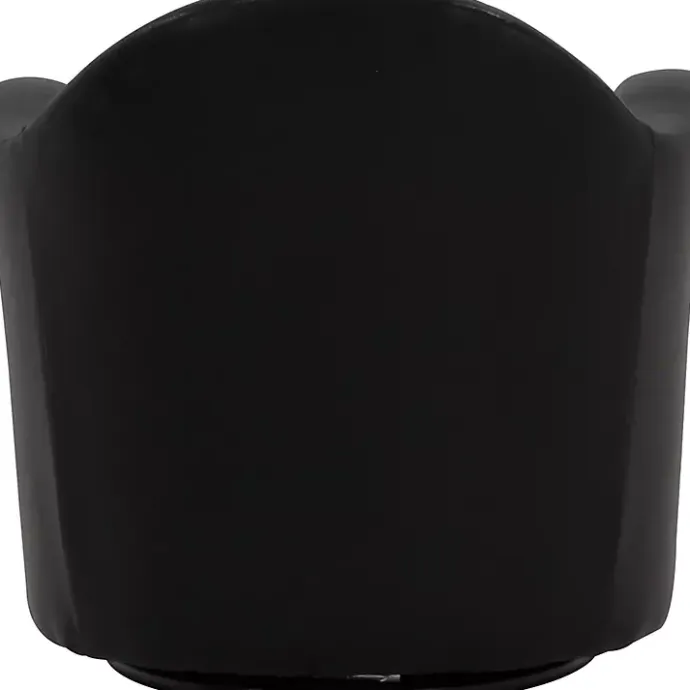Discount Kirklands Home Max Faux Leather Swivel Club Accent Chair Black