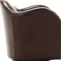 Sale Kirklands Home Max Faux Leather Swivel Club Accent Chair Brown