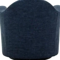New Kirklands Home Max Navy Swivel Club Accent Chair Blue