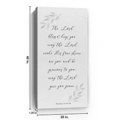 Best Kirklands Home May the Lord Give You Peace Canvas Art Print White