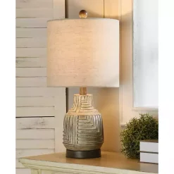 New Kirklands Home Maze Design Table Lamp Tan