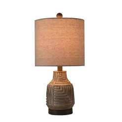 New Kirklands Home Maze Design Table Lamp Tan
