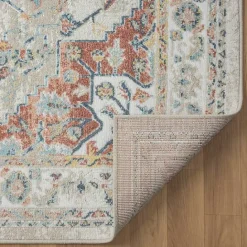 Kirklands Home Medallion Rust Area Rug, 5x7 Ivory