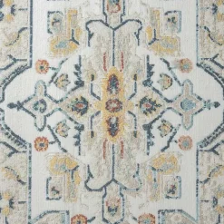 Kirklands Home Medallion Rust Area Rug, 5x7 Ivory