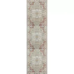 Clearance Kirklands Home Medallion Ivory Rust Runner, 2x8