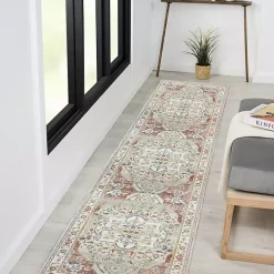 Clearance Kirklands Home Medallion Ivory Rust Runner, 2x8