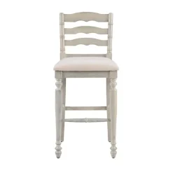 New Kirklands Home Melvin Distressed wash Bar Stool White