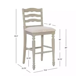 New Kirklands Home Melvin Distressed wash Bar Stool White