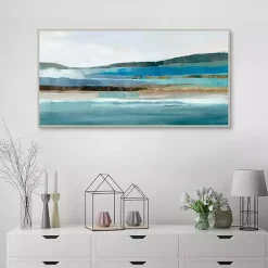 Hot Kirklands Home Memories of Framed Canvas Art Print Blue
