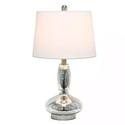 Online Kirklands Home Mercury Glass Curvy Table Lamp White