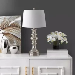 Outlet Kirklands Home Mercury Glass Jaiden Table Lamp White