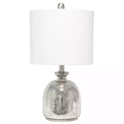 Online Kirklands Home Mercury Hammered Glass Shade Table Lamp White