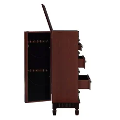 Kirklands Home Merlot Wood 7-Drawer Joslyn Jewelry Armoire Brown