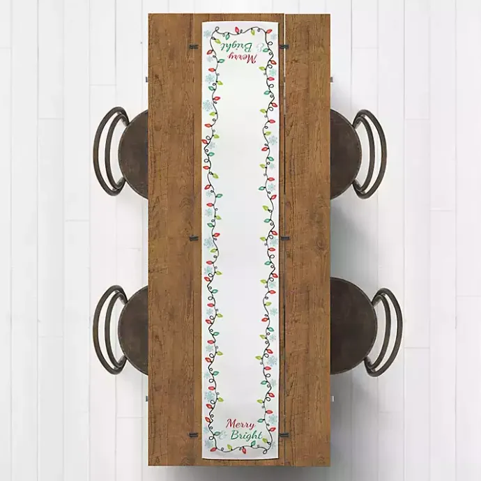Best Kirklands Home Merry and Bright with Lights Table Runner, 72 in. Multi