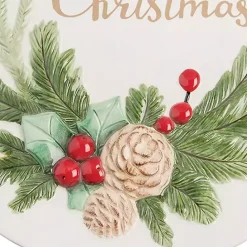 Kirklands Home Merry Christmas Round Serving Platter