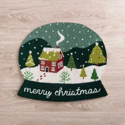 Online Kirklands Home Merry Christmas Snowglobe Coir Doormat White