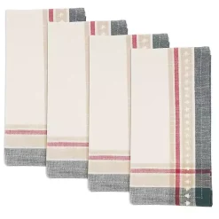 New Kirklands Home Merry Pines Cotton Napkins, Set of 4