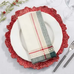 New Kirklands Home Merry Pines Cotton Napkins, Set of 4