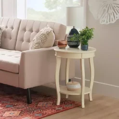 Best Kirklands Home Merryweather Off White Accent Table Ivory