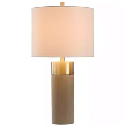 Online Kirklands Home Metal and Concrete Cylindrical Table Lamp