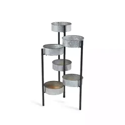 Outlet Kirklands Home Metal and Wood 6-Pot Folding Plant Stand