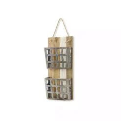Best Kirklands Home Metal and Wood 2-Tier Mail Holder Wall Plaque