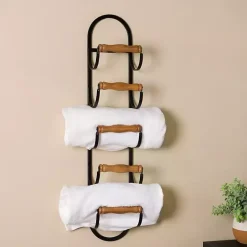 New Kirklands Home Metal and Wood Tiered Multi-Use Wall Rack