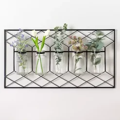 Online Kirklands Home Metal Wire and Bottles Wall Plaque