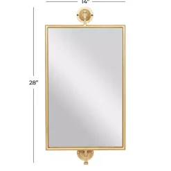 Discount Kirklands Home Metallic Metal Frame Wall Mirror Gold