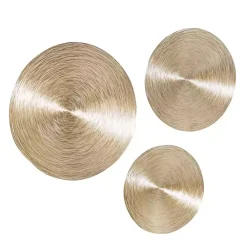 Clearance Kirklands Home Metallic Plates Wall Sculptures, Set of 3 Gold