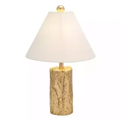 Online Kirklands Home Metallic Gold Textured Table Lamp Ivory